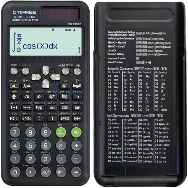 CTIFREE FC-991 ES PLUS tudományos számológép, 80x162mm, dual power, 2 év garancia