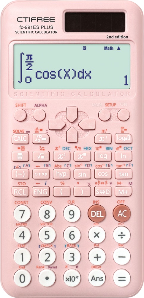 CTIFREE FC-991 ES PLUS 2nd PINK tudományos számológép, 77x161mm, dual power
