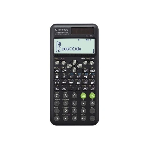 CTIFREE FC-991 ES PLUS tudományos számológép, 80x162mm, dual power, 2 év garancia
