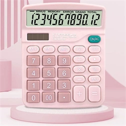 CTIFREE M-28-C PINK rózsaszín számológép, 120x150mm, 12 számjegy, dual power, 2 év garancia