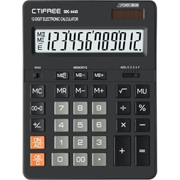 CTIFREE SDC-444S fekete számológép, 155x205mm, 12 számjegy, dual power