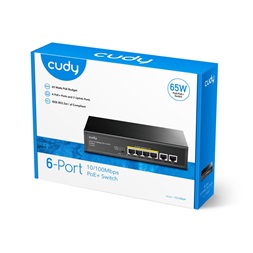 CUDY FS1006P 1x 10/100(PoE+/PoE)+3x 10/100(PoE)+2x 10/100 uplink, 60W PoE switch