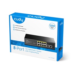 CUDY FS1010P 8x 10/100(PoE+/PoE)+2x 10/100 uplink, 120W PoE switch