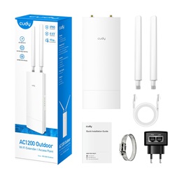 CUDY RE1200 Outdoor AC1200 WIFI MESH Kültéri fehér Repeater-jelismétlő
