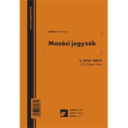 C.3410-109 A5 2példányos "Mosási jegyzék" nyomtatvány