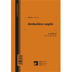 C.3410-5 A5 50x2lapos "Ambuláns napló" nyomtatvány