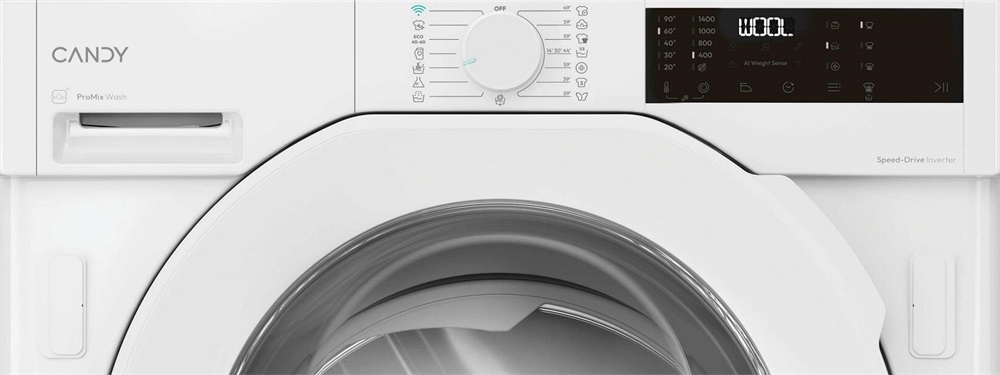 Candy BC449M4D8J-S fehér, elöltöltős, max.:1400ford., 9kg, beépíthető mosógép