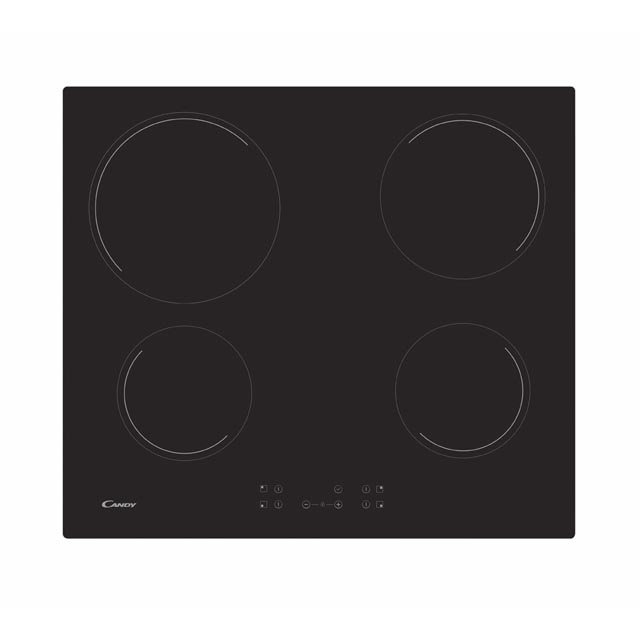 Candy CC64CH fekete, beépíthető, elektromos üvegkerámia, főzőzóna: 4, beépíthető méret: 56cm, főzőlap