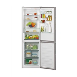 Candy CCE4T618EX inox, alulfagyasztós, Hűtő:222L, Fagyasztó:119L, No frost hűtőszekrény (Újszerű)