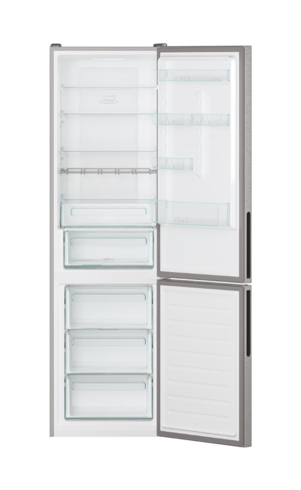 Candy CCE7T620EX ezüst, alulfagyasztós, Hűtő:258L, Fagyasztó:119L, No frost hűtőszekrény