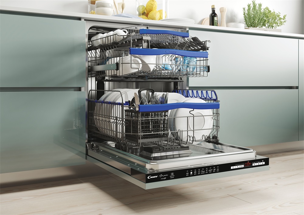 Candy CDIMQ 4D622PB/E fehér, programok száma: 9, beépíthető, 16 terítékes mosogatógép 