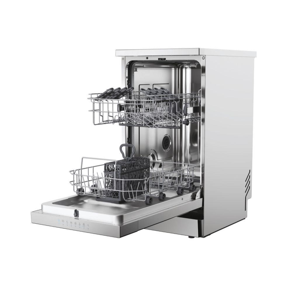 Candy CF0C7SB0FX inox, programok száma:8, szabadonálló, 10 terítékes mosogatógép