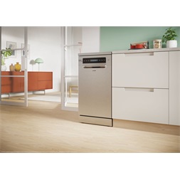 Candy CF0C7SB0FX inox, programok száma:8, szabadonálló, 10 terítékes mosogatógép