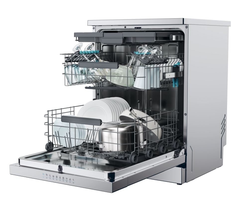 Candy CF 6B4S1PX inox, programok száma:8, szabadonálló, 10 terítékes mosogatógép
