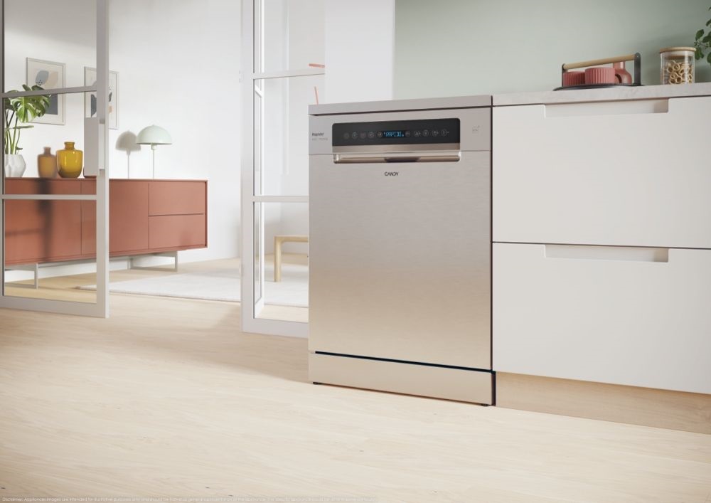 Candy CF 6B4S1PX inox, programok száma:8, szabadonálló, 10 terítékes mosogatógép