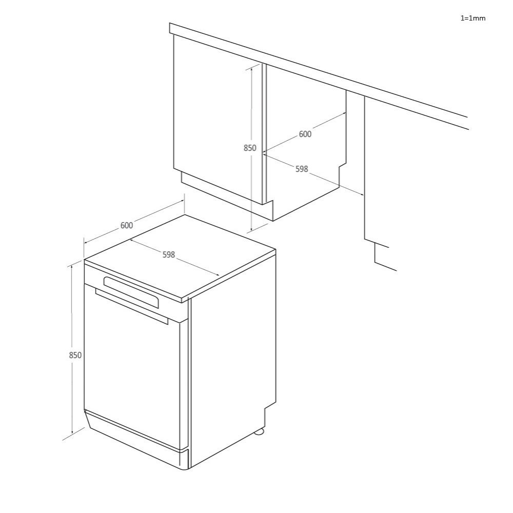 Candy CF 6B4S1PX inox, programok száma:8, szabadonálló, 10 terítékes mosogatógép