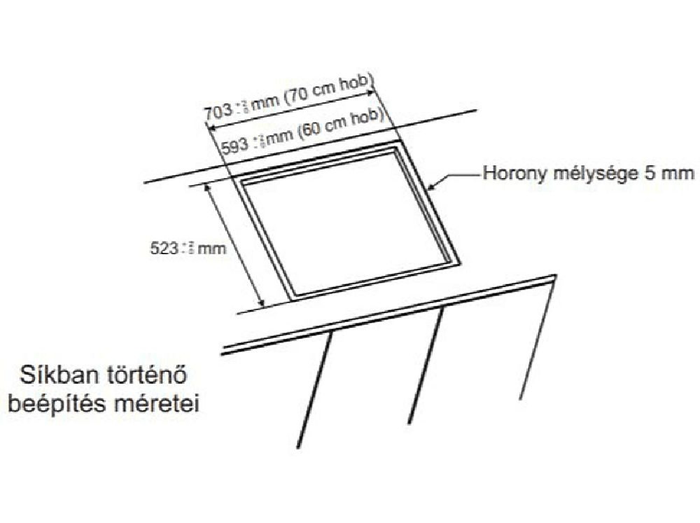 Candy CH64 BVT fekete, beépíthető, elektromos üvegkerámia, főzőzóna: 4, beépíthető méret: 56cm, főzőlap