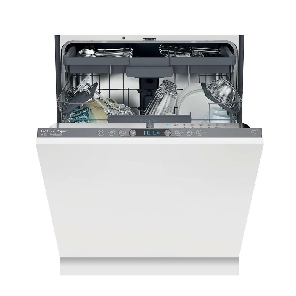 Candy CI 4C4F1A fehér, programok száma: 8, beépíthető, 14 terítékes mosogatógép