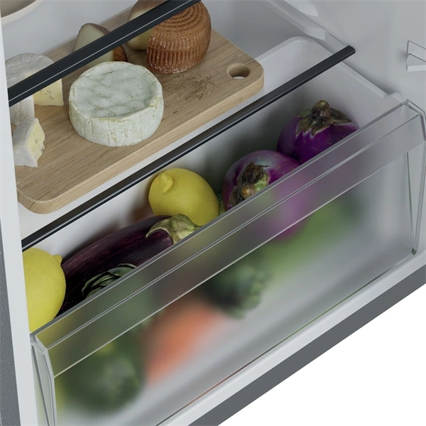 Candy CNOQ2S58EX inox, egyajtós, Hűtő:100+14L, hűtőszekrény