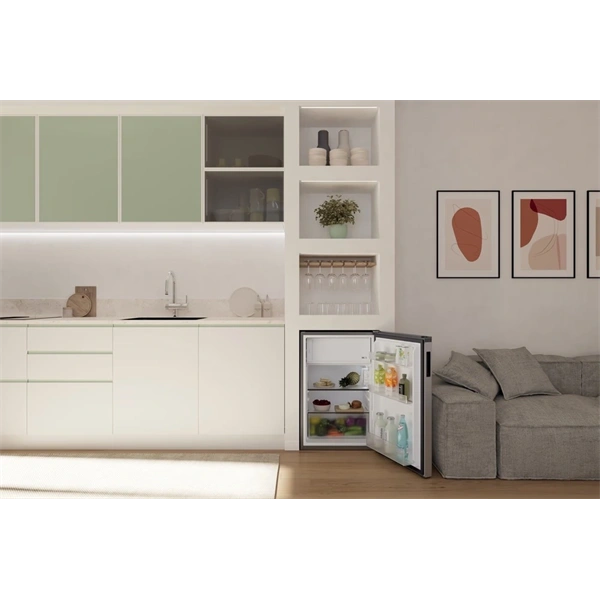 Candy CNOQ2S58EX inox, egyajtós, Hűtő:100+14L, hűtőszekrény