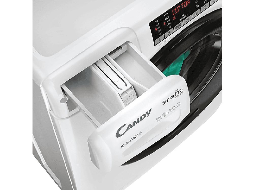 Candy CSOW61066TWMB6-S fehér, elöltöltős, max.1600ford., 10 kg/6 kg, mosó-szárítógép