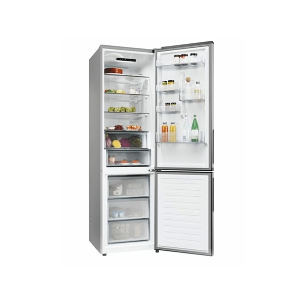 Candy ECN2CQTEX206 inox, alulfagyasztós, Hűtő:289L, Fagyasztó:120L, No frost hűtőszekrény