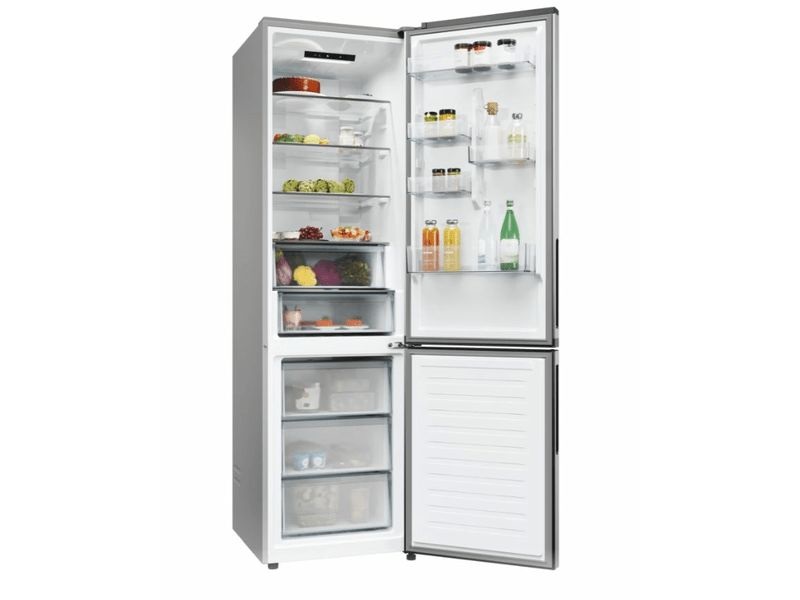 Candy ECN2CQTEX206 inox, alulfagyasztós, Hűtő:289L, Fagyasztó:120L, No frost hűtőszekrény