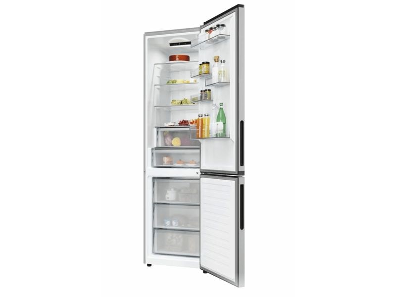 Candy ECN2CQTEX206 inox, alulfagyasztós, Hűtő:289L, Fagyasztó:120L, No frost hűtőszekrény