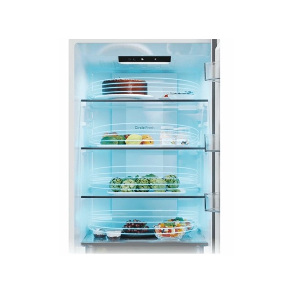 Candy ECN2CQTEX206 inox, alulfagyasztós, Hűtő:289L, Fagyasztó:120L, No frost hűtőszekrény