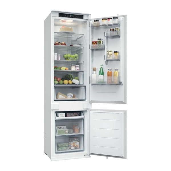 Candy ECNBQT3519EW alulfagyasztós, beépíthető, Hűtő: 211L, Fagyasztó: 73L, No Frost, hűtőszekrény