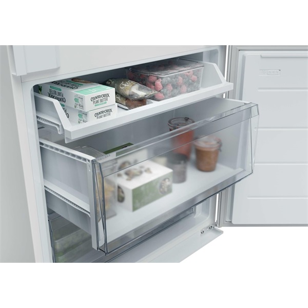 Candy ECNBQT3519EW alulfagyasztós, beépíthető, Hűtő: 211L, Fagyasztó: 73L, No Frost, hűtőszekrény