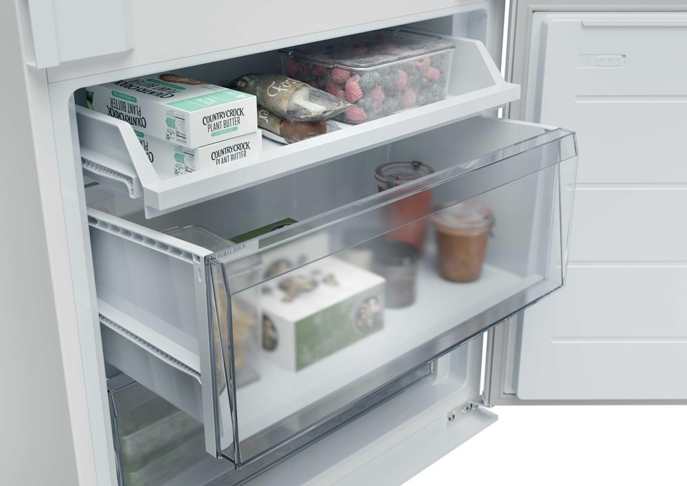 Candy ECNBQT3519EW alulfagyasztós, beépíthető, Hűtő: 211L, Fagyasztó: 73L, No Frost, hűtőszekrény