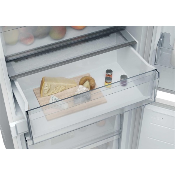 Candy ECNBQT3519EW alulfagyasztós, beépíthető, Hűtő: 211L, Fagyasztó: 73L, No Frost, hűtőszekrény