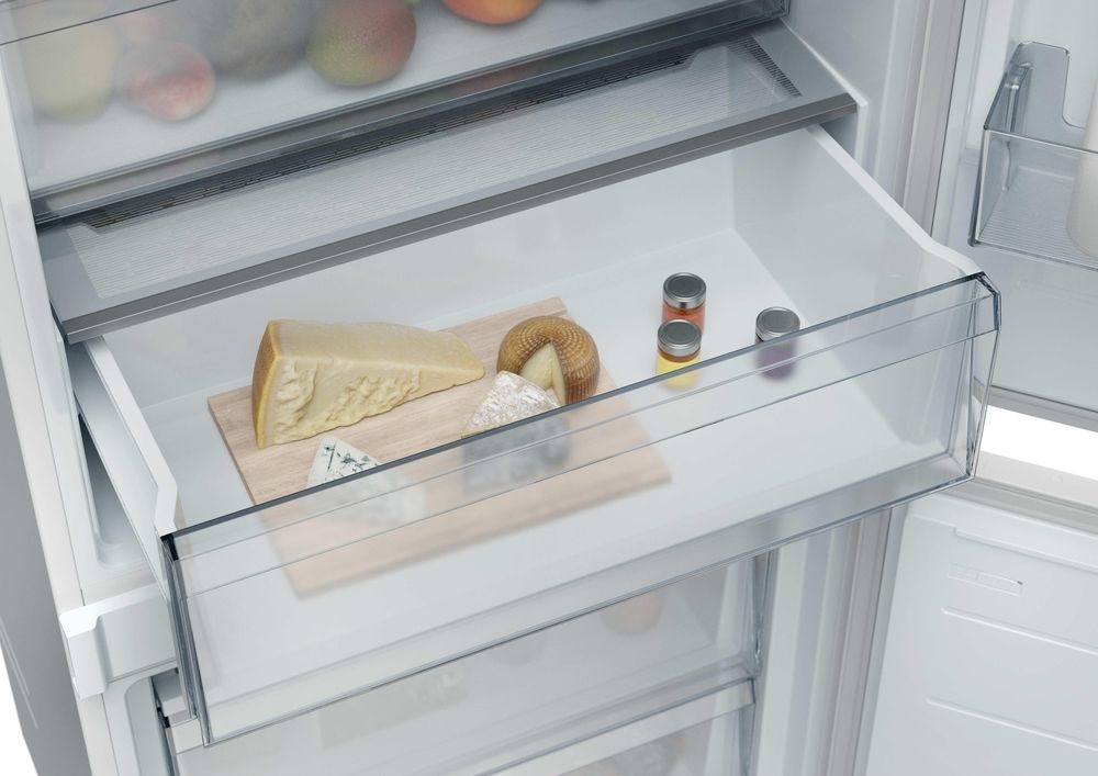 Candy ECNBQT3519EW alulfagyasztós, beépíthető, Hűtő: 211L, Fagyasztó: 73L, No Frost, hűtőszekrény