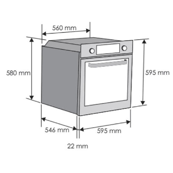 Candy FCP825XL E0/E beépíthető fekete-inox sütő