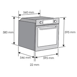 Candy FCP825XL E0/E beépíthető fekete-inox sütő