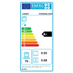 Candy FCP825XL E0/E beépíthető fekete-inox sütő