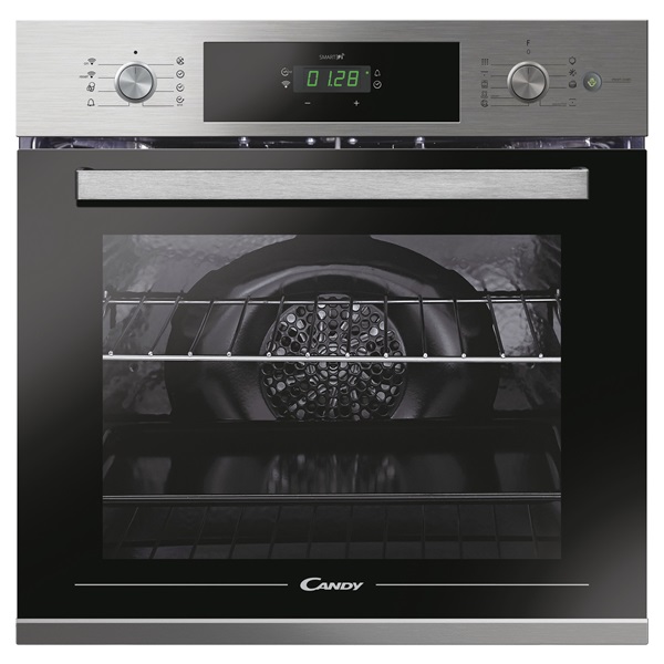 Candy FCTS886XL inox, beépíthető, sütőtér: 70L, grill, légkeverés, pirolitikus, sütő