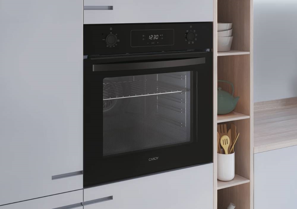 Candy FIDCP N625L fekete, beépíthető, sütőtér: 70L, légkeverés, sütő