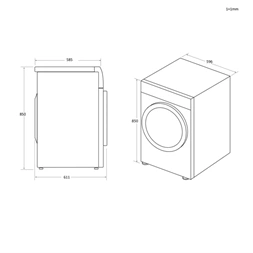 Candy RPEH9A2TBCEBX-S fekete, 9 kg, hőszivattyús, szárítógép