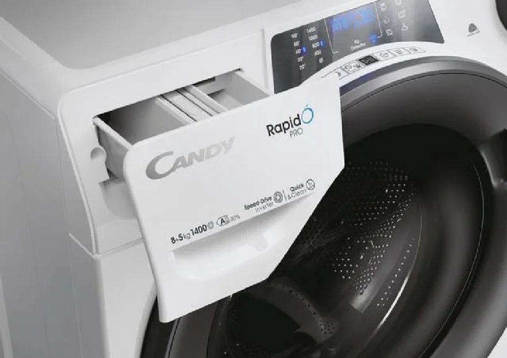Candy RPW 4856BWR8-S fehér, elöltöltős, max.1400ford., 8 kg/5 kg, mosó-szárítógép