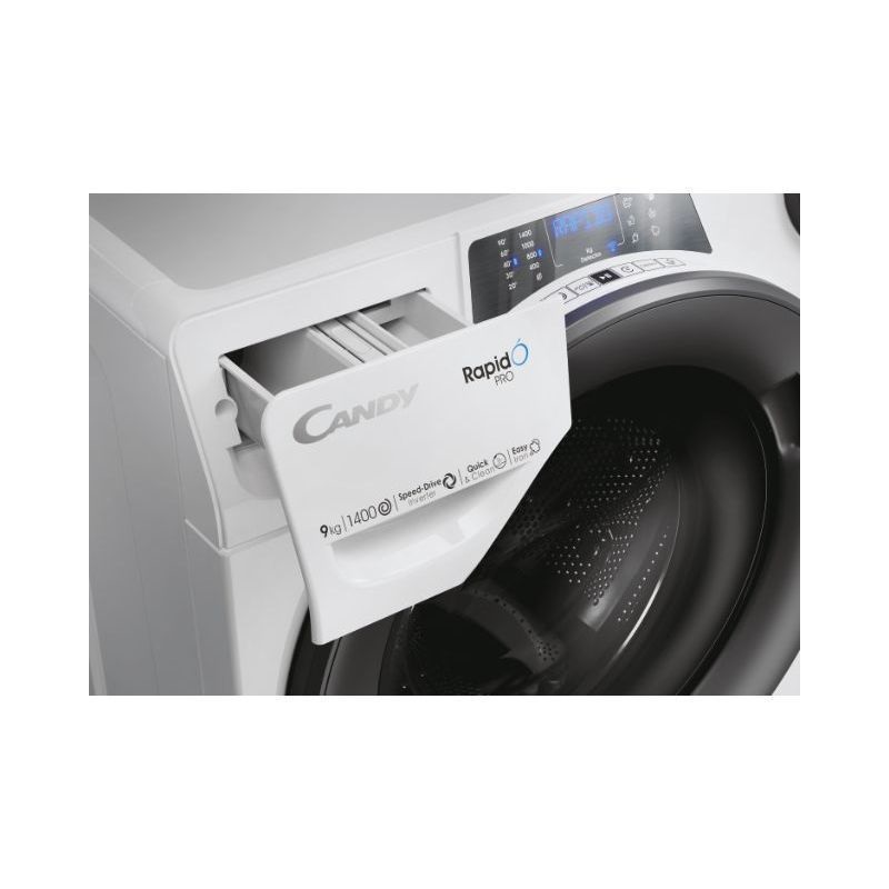 Candy RP 496BWMR/1-S fehér, elöltöltős, max.1400ford., 9 kg, mosógép
