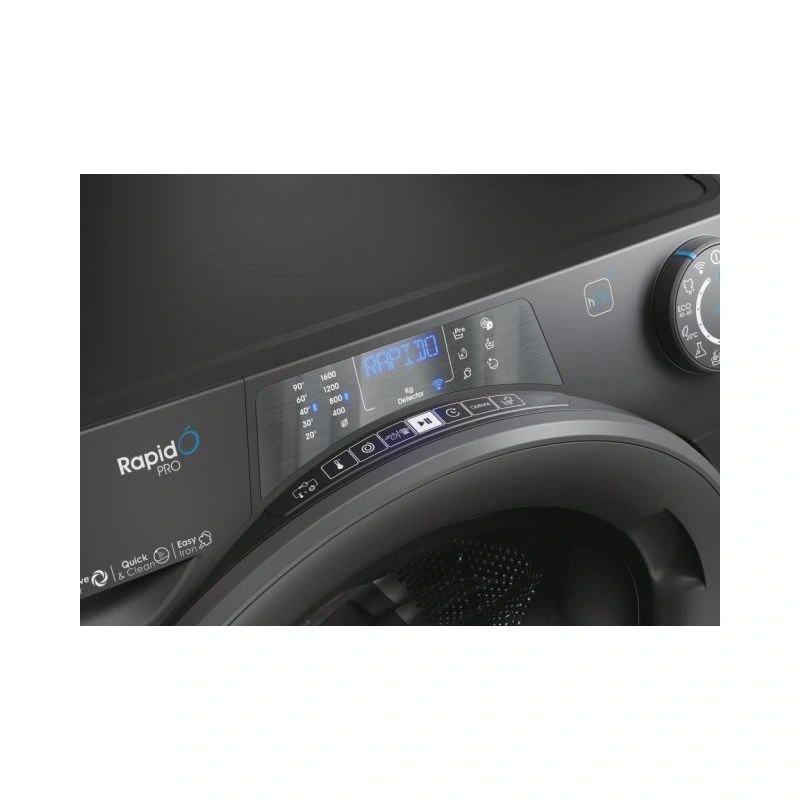 Candy RP 696BWMRR/1-S antracit, elöltöltős, max.1600ford., 9 kg, mosógép (Használt - B)