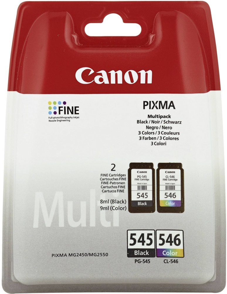 Canon PG-545Bk Fekete + CL-546 színes Multipack tintapatron
