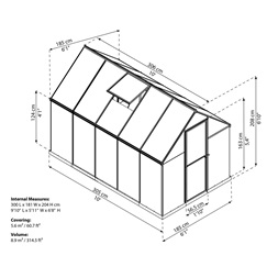 Canopia Palram multiline 6x10 - polikarbonát üvegház