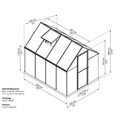 Canopia Palram multiline 6x8 - polikarbonát üvegház