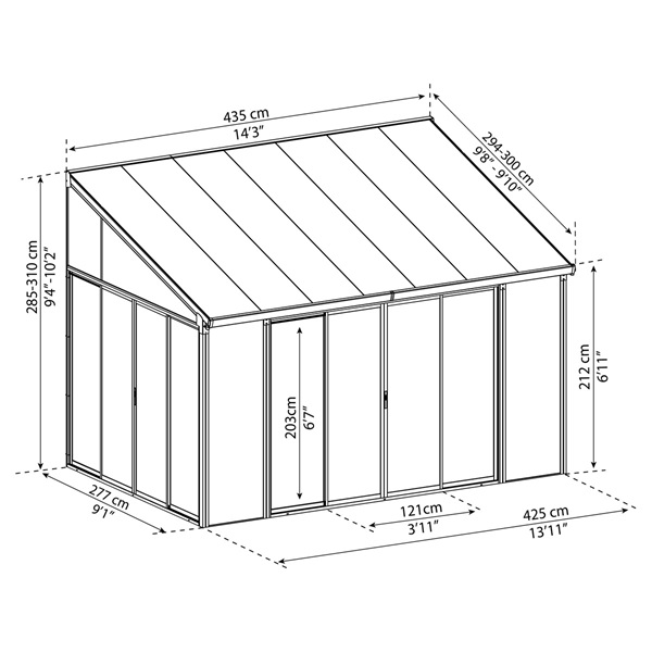 Canopia Torino 3 x 4,25 - télikert