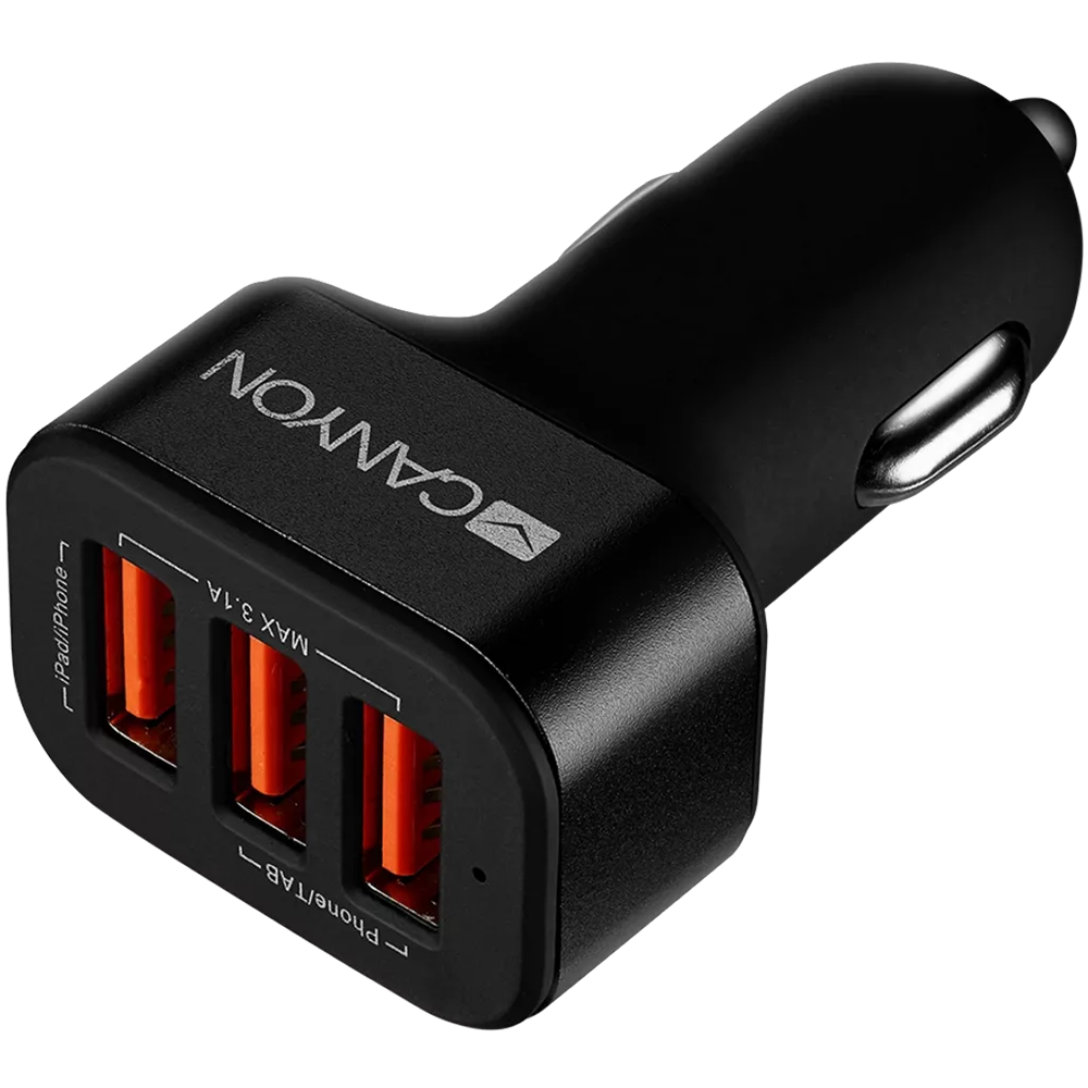 Canyon CNE-CCA06B Triple Mini univerzális autós töltő adapter fekete