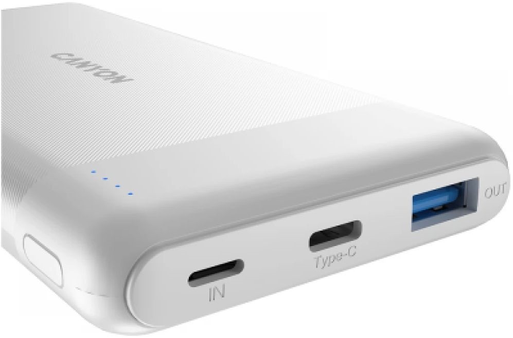 Canyon PB-109 10000mAh LiPo (Lightning bemenet) fehér power bank