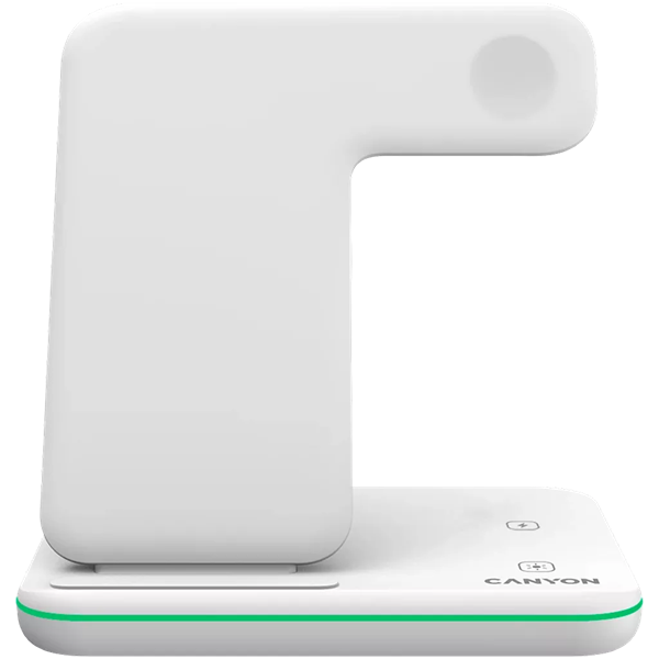 Canyon WS-303 3-in-1 15W univerzális vezeték nélküli töltő adapter fehér (Qi)